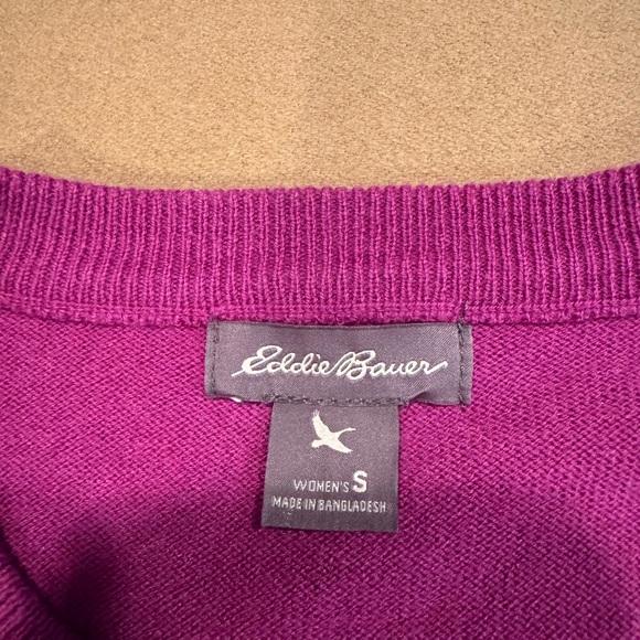 Eddie Bauer Purple Cardigan Sweater - Size Small - Picture 8 of 10